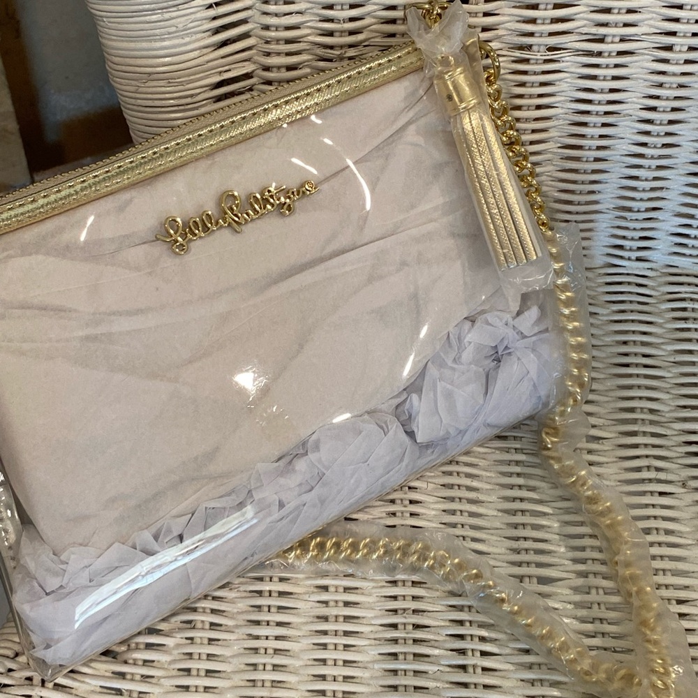 Gold & Clear Lilly Pulitzer Purse
